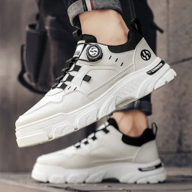 Новые осенние мужские кроссовки кожаная мужская обувь уличные горные