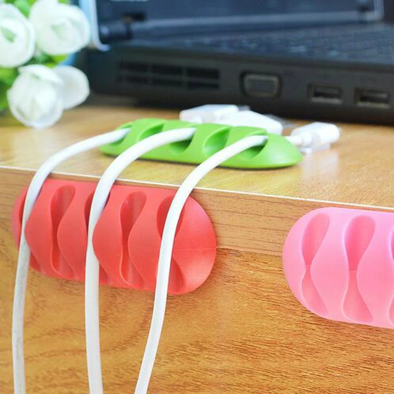 

Silicone USB Cable Organizer Cable Winder Desktop Tidy Management Clips Cable Holder for Mouse Headphone Wire Organizer