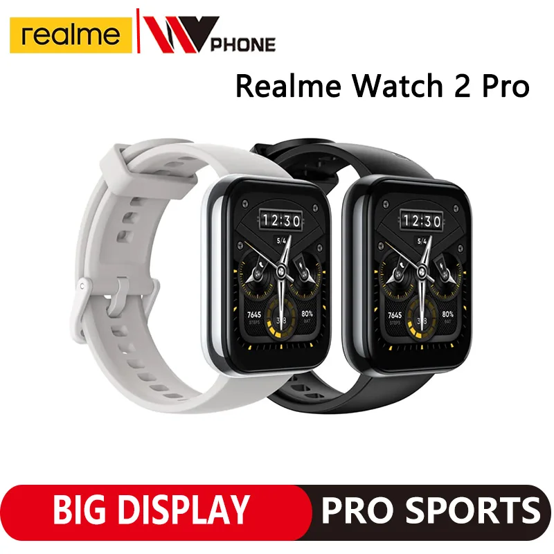 

Global Version realme Watch 2 Pro Smart Watch Heart Rate SpO2 Monitor 1.75" 4.4cm Display GPS 14-Days Battery Life Smartwatch