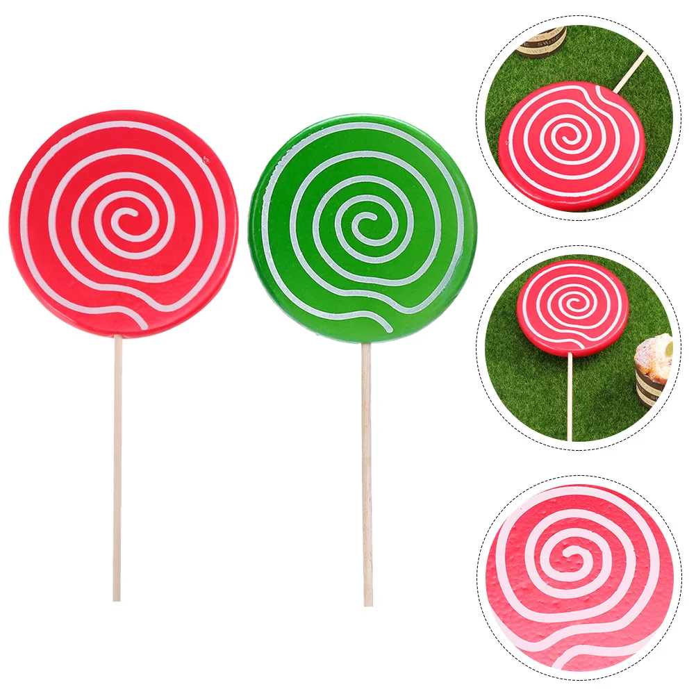 

2/3pcs Simulated Lollipop Prop Fake Lollipop Model Large Candy Ornament Wedding Festival Party Decoration