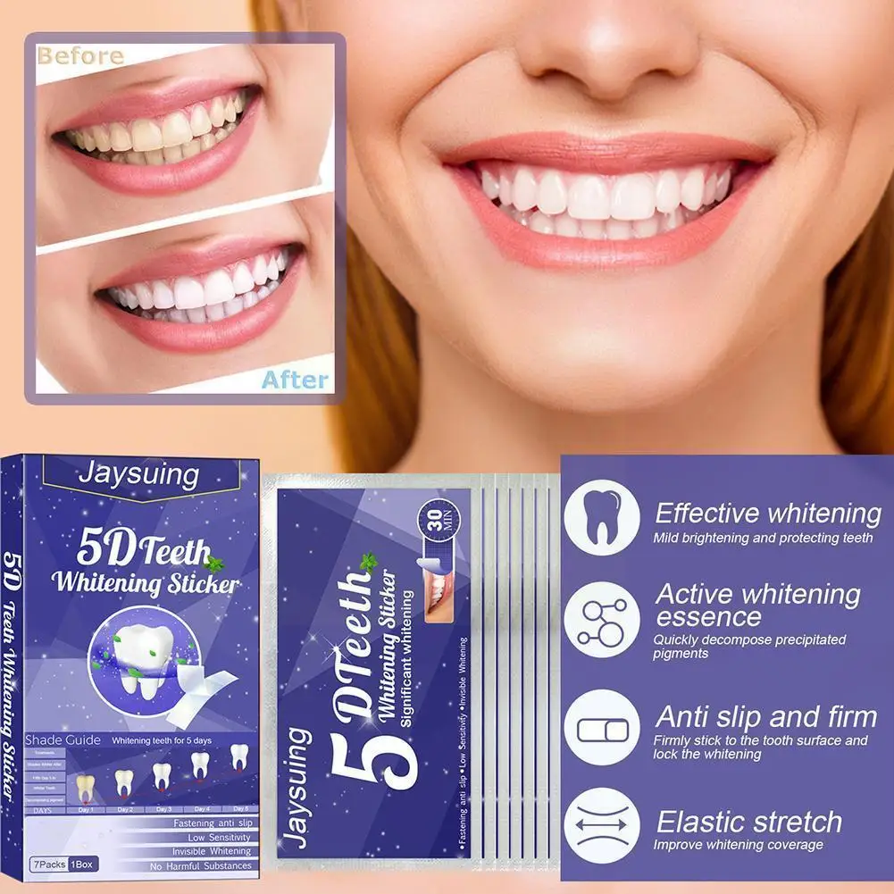 

7/14pcs Teeth Whitening Strips Tooth Bleaching Daily Tooth Care Strips Use Whitening Teeth Care Whitening Hygiene C2c3