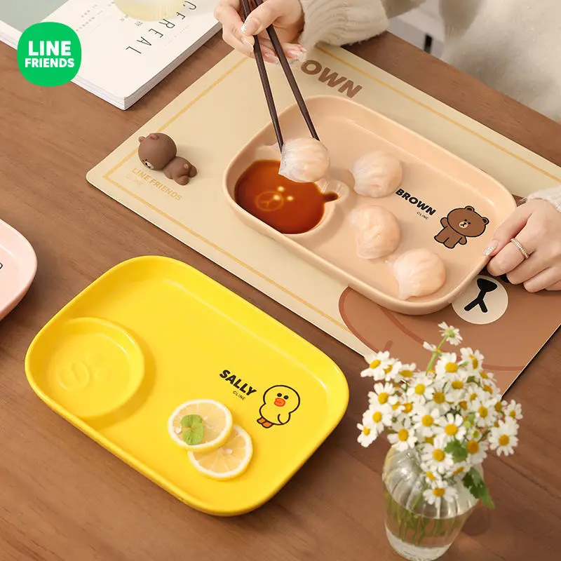 

Kawaii LINE FRIENDS, хобби из аниме, коричневый, мультяшный персонаж, милый дом, кухня, керамическая искусственная кожа с уксусом