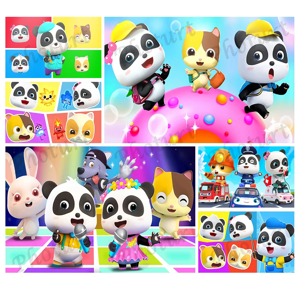 Фон для фотосъемки с изображением детского автобуса