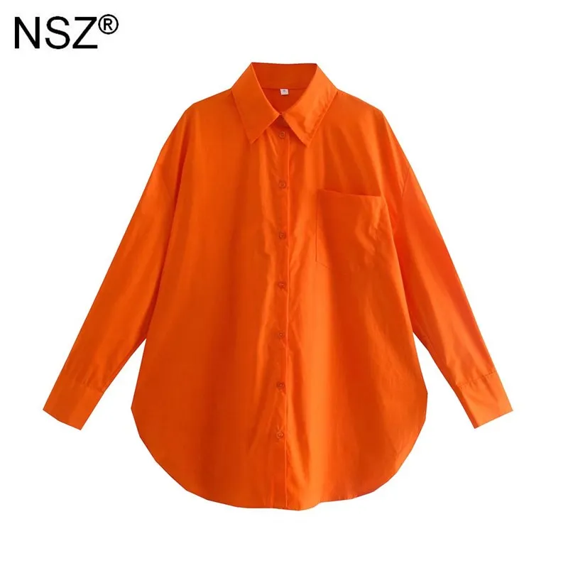 Женская хлопковая блузка с длинным рукавом отложным воротником |