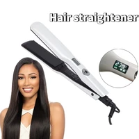 negative iron hair straightener lcd display stone ceramic hair straightening wide plate splint ptc heating straightening hair