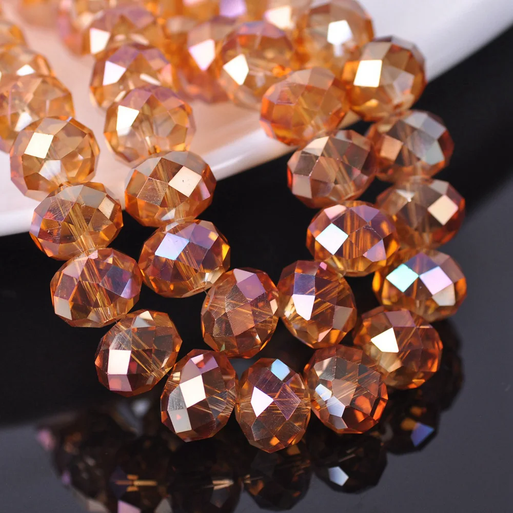 

Wine Colorized Rondelle Faceted Czech Crystal Glass 3mm 4mm 6mm 8mm 10/12/14/16/18mm Loose Spacer Beads for Jewelry Making DIY