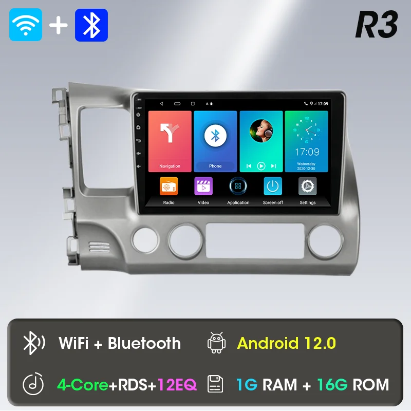 

Автомобильный радиоприемник Android 12, мультимедиа для Honda Civic 8 2005-2012, GPS-навигация, 2din, DVD, стерео Carplay, динамики, головное устройство, аудио MP5