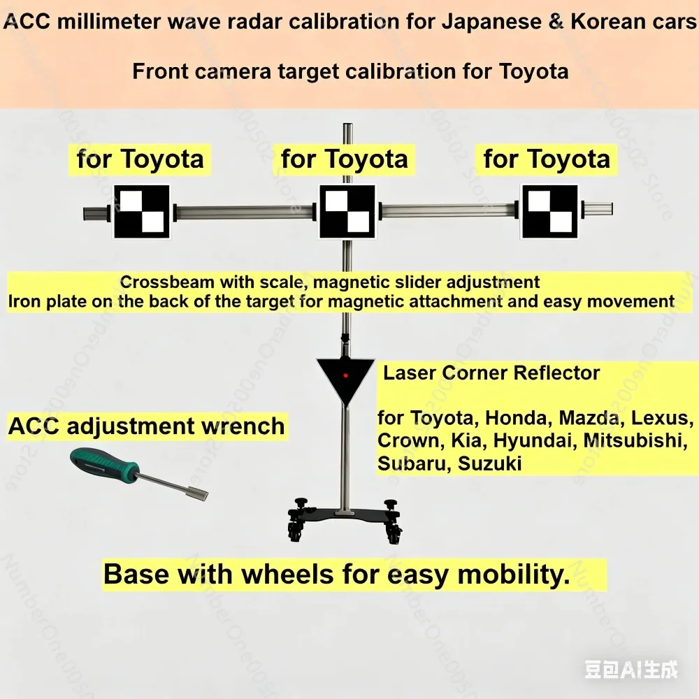 Фото Инструмент для калибровки ADAS с радаром ACC mmWave для Honda, Mitsubishi, Subaru, Suzuki, Kia, Mazda и калибровка передней камеры для Toyota №5