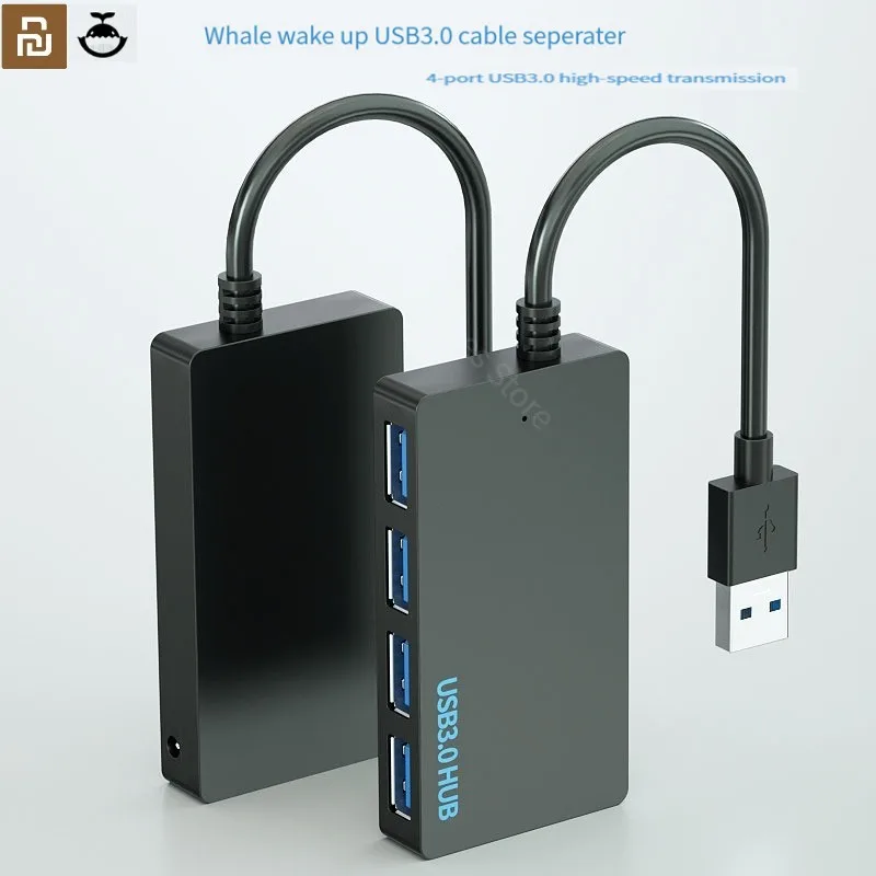 

Youpin Whale wake USB 3,0 концентратор 4 порта многоразветвитель адаптер Высокая скорость многоразового расширения для компьютера ПК Аксессуары для ноутбука