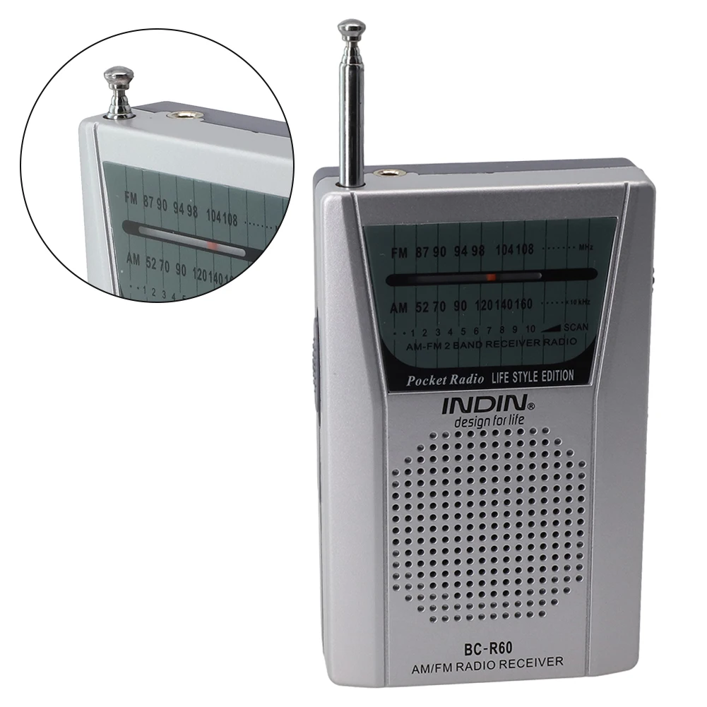 

Durable For Use At Home Or On Your Travels Radio Parts Equipment Hot Sale Manual Tune FM AM Indian BC-R60 AM FM