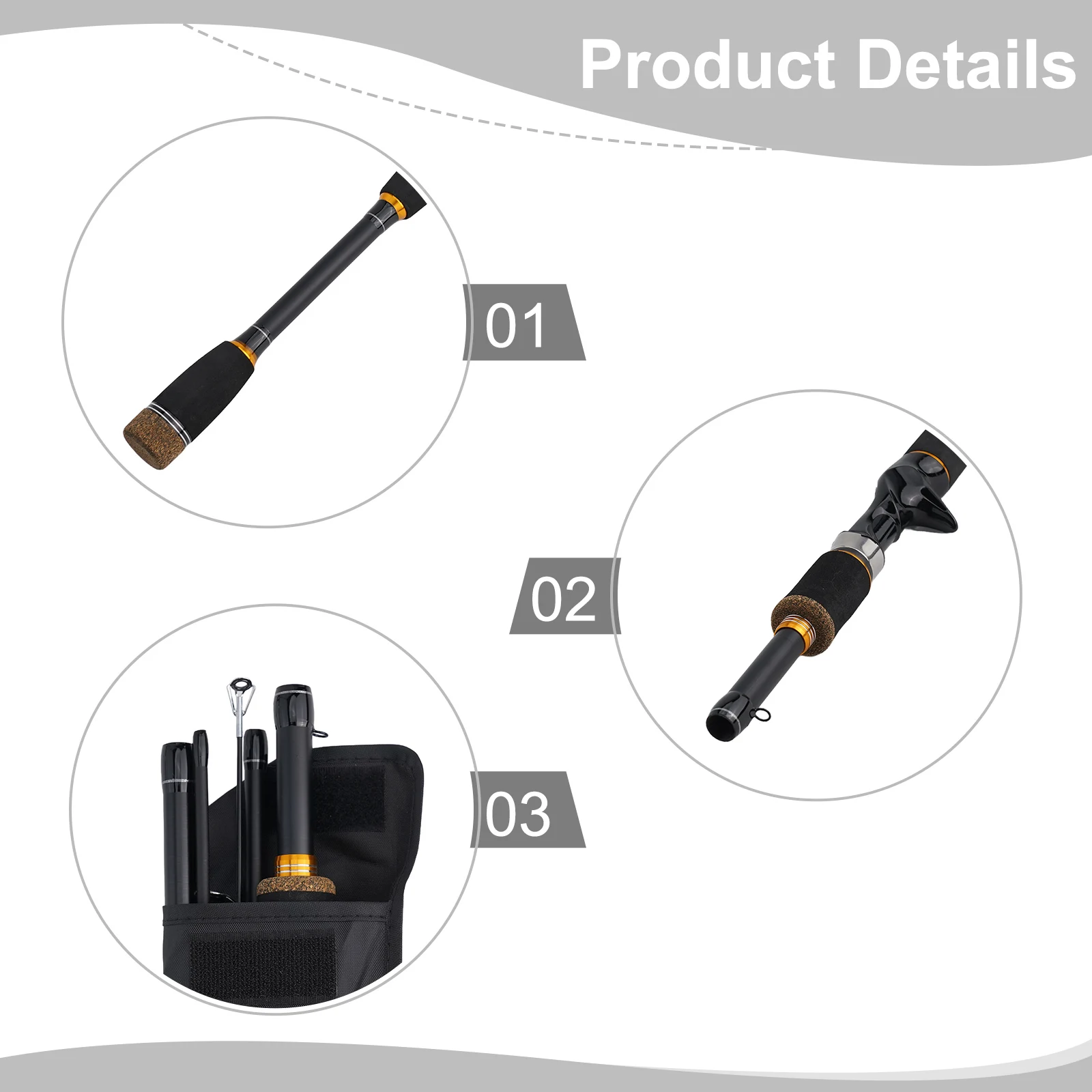 Дорожная приманка с термоусадочной длиной портативная удочка защитой от