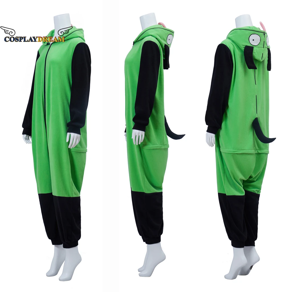 Костюм для косплея Invader Zim, комбинезон Invader Zim, пижамы Allien, худи, пижамы, комбинезоны в виде животных, пижамы для косплея с ушками (art.: 3920bcb1671fd) - 3920bcb1671fd