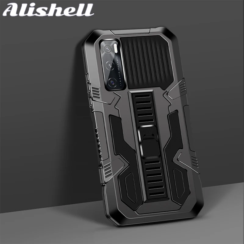 

Shockproof Armor Protective Case For VIVO V17 V19 V20 V20SE V23E Hidden Bracket Kickstand Phone Case For VIVO V17Pro S1Pro Cover