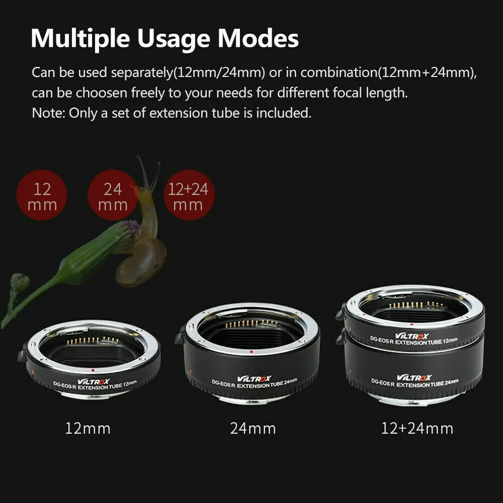 Комплект удлинителей VILTROX для макросъемки с автофокусом адаптер объектива Canon EOS