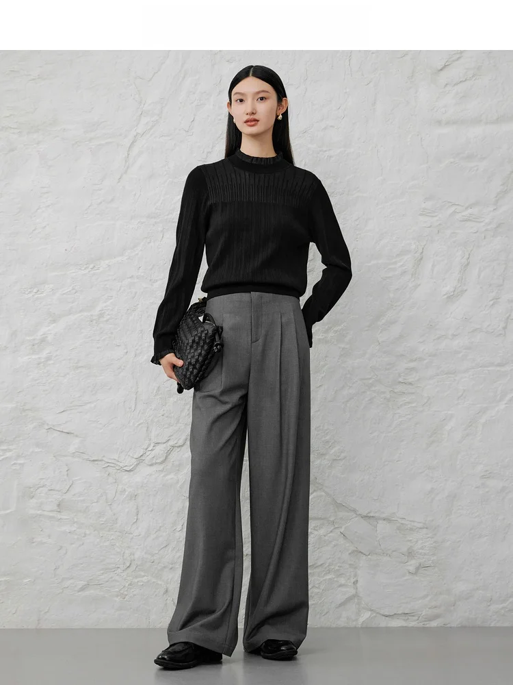 Desenis 2024 осенний пригородный рукав темпераментный облегающий топ с плечами и