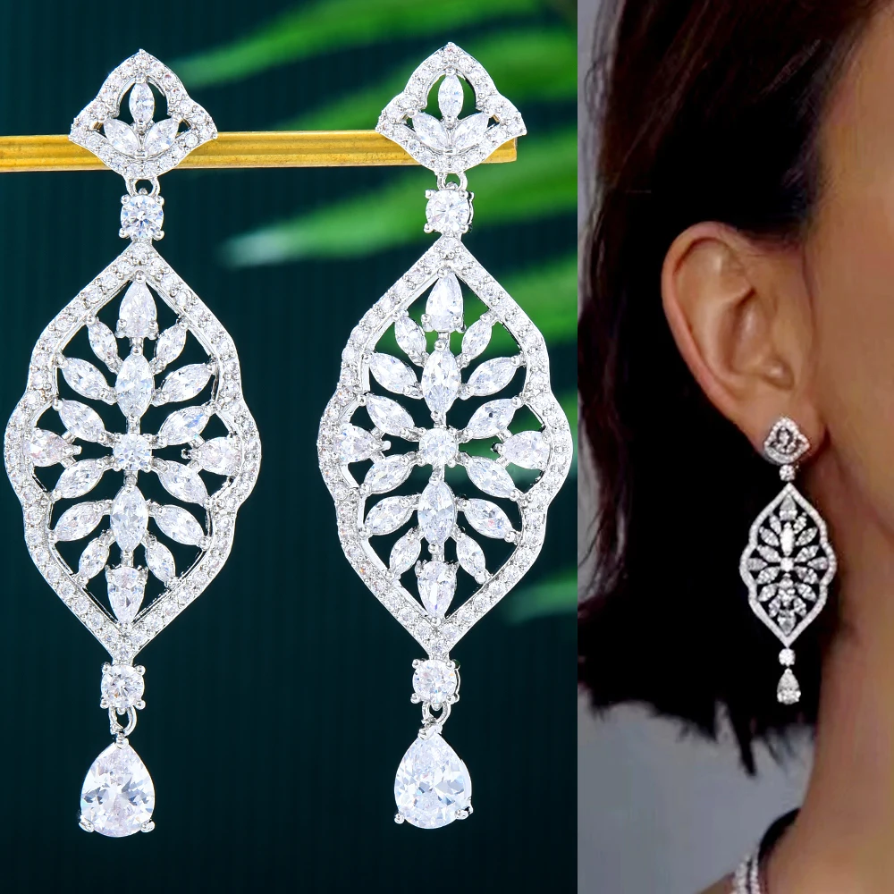 

Missvikki Luxury Cute Shiny Pendant Earrings For Gorgeous Fashion Women Bridal Earring aretes de mujer modernos Gift 2022 Hot
