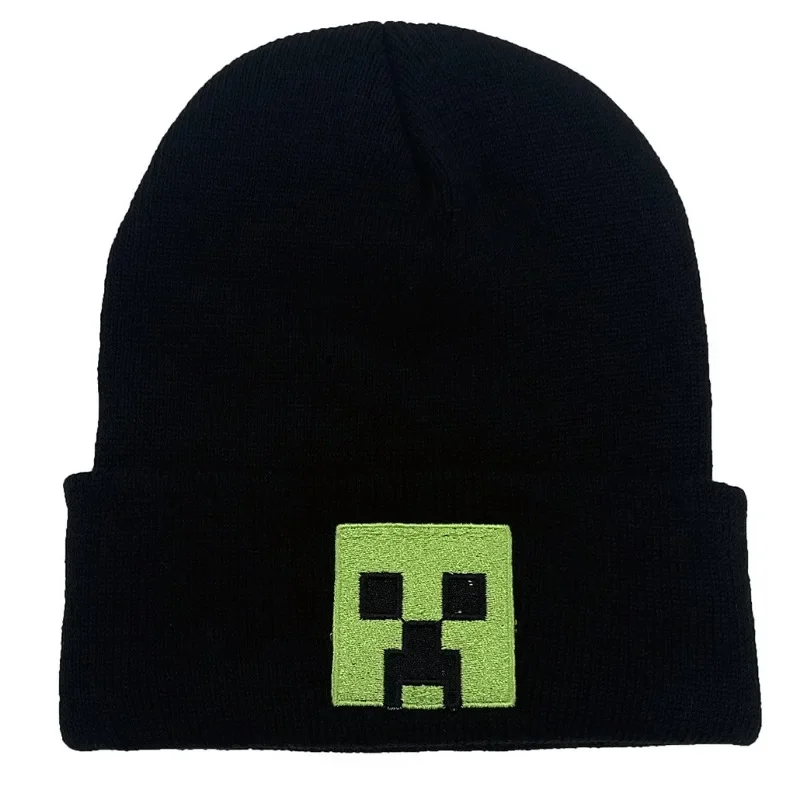 Майнкрафт шапочки Creeper вязаная шапка модная мужская и женская зимняя в стиле