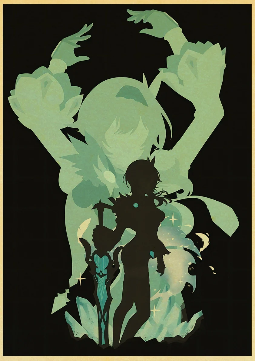 Постеры Genshin Impact Ganyu Hutao snapseed