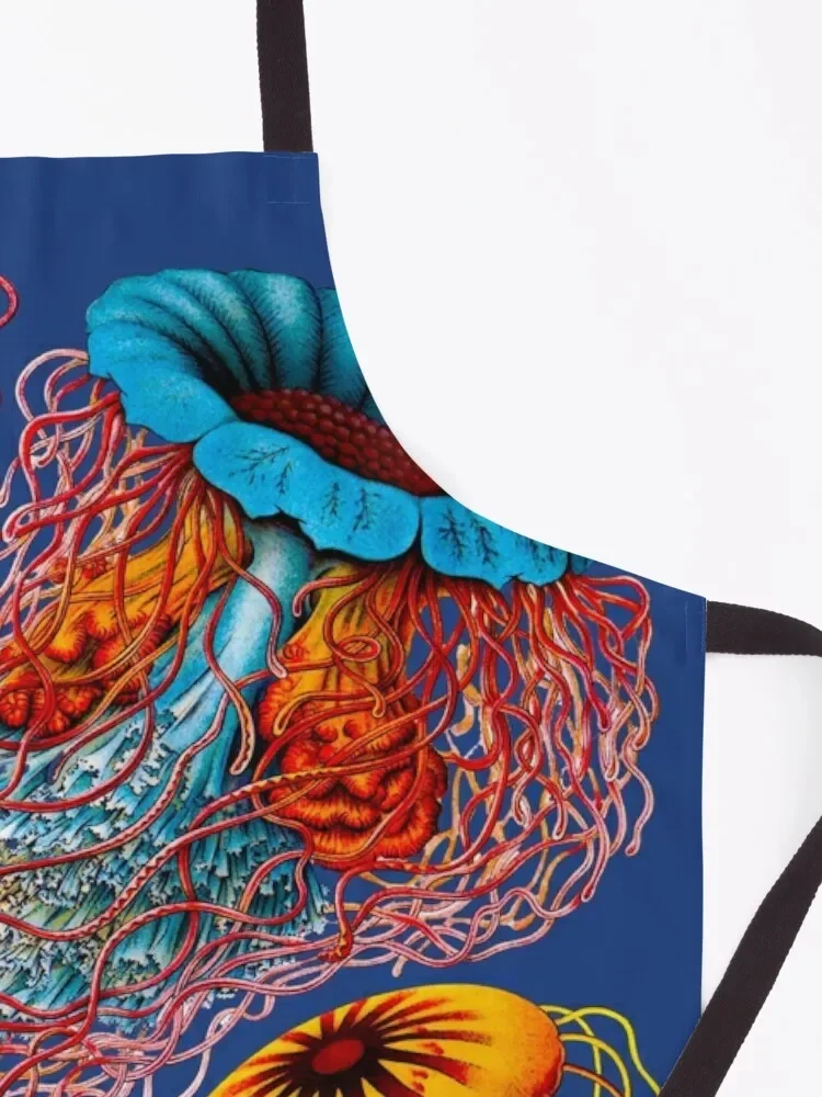 Синий: фартук Haeckel Discomedusae мужской для барбекю женский кухонный парикмахерский