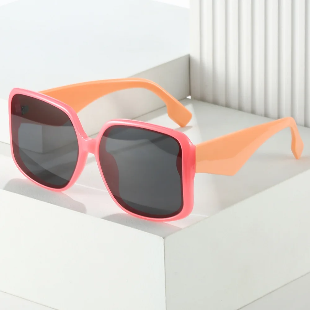 

New Square Large-frame Candy Sunglasses Avant-garde Spicy Girl Europe And The United States Sunglasses Ins Two-color Sunglasses