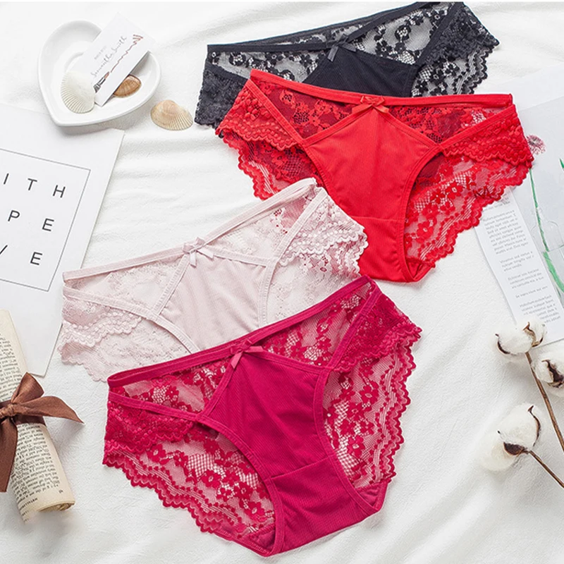

Women's Underwear Sexy Lace Breathable Soft Lingerie Panties for Woman Female Briefs Panty Sexy Transparent Underpants