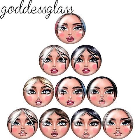 Серьги-капельки с фотокабошоном Goddessglass 12/18/20/25 мм