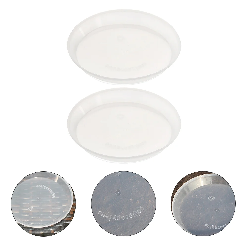 

2Pcs Plastic Storage Tray Fruit Plate Portable Food Container Platter Dish