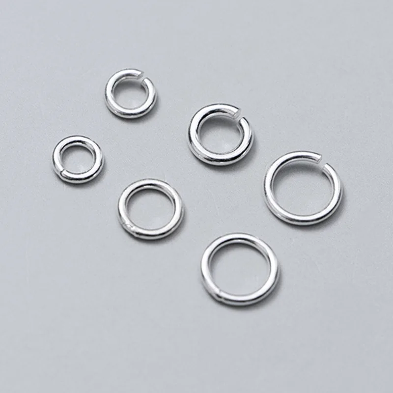 

1pack/Lot 925 Sterling Silver Connector Open/Close Jump Rings 2.5-10mm Multi Size Manual Conenction Circles DIY Jewelry Findings