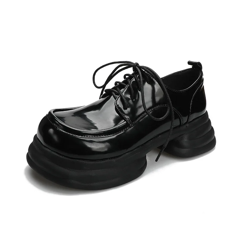 

Women's Flat Shoes 2022 Spring and Autumn New Loafer Shoes British Style Thick-soled Leather Shoes Women's Thick-soled Shoes