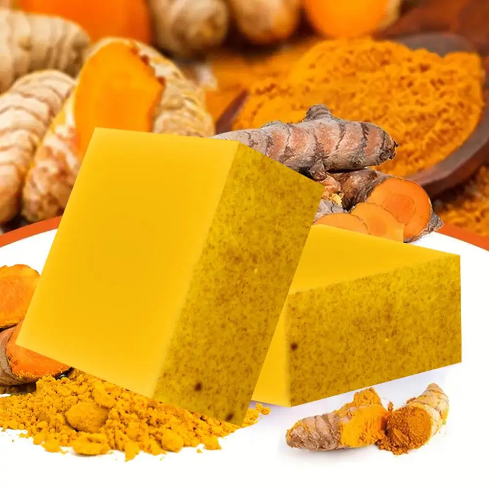 Мыло с куркумой лимоном Kojic лучшее мыло для светящейся кожи