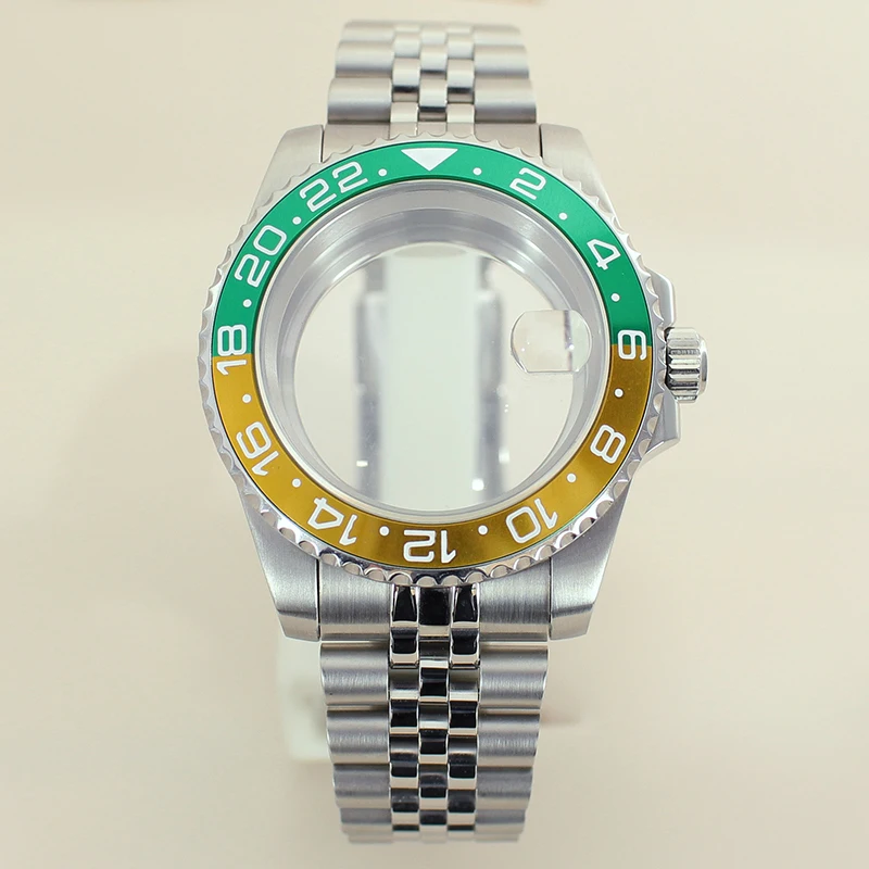 Корпус часов GMT 40 мм юбилейный стальной браслет для Seiko NH35 NH36 NH38 NH34 Miyota 8215 ETA 2824
