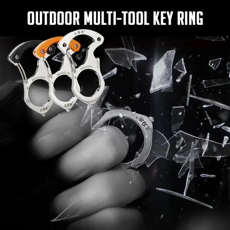 

Multifunctional Outdoor Tools Key Chain Camping Survival Tool Self-defense Buckle Car Window Breaker Tools Key Ring Pendant Tool