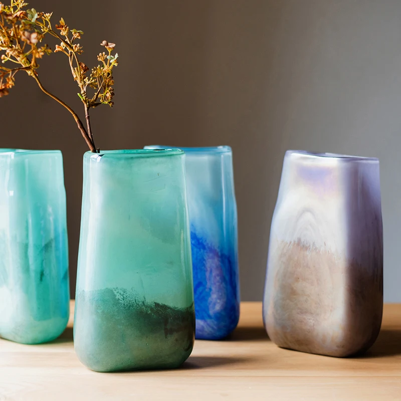 

Dry Grass Nordic Flower Vase Modern Design Terrarium Flower Pot Glass Interior Minimalist Aesthetic Pot De Fleur Table Decor