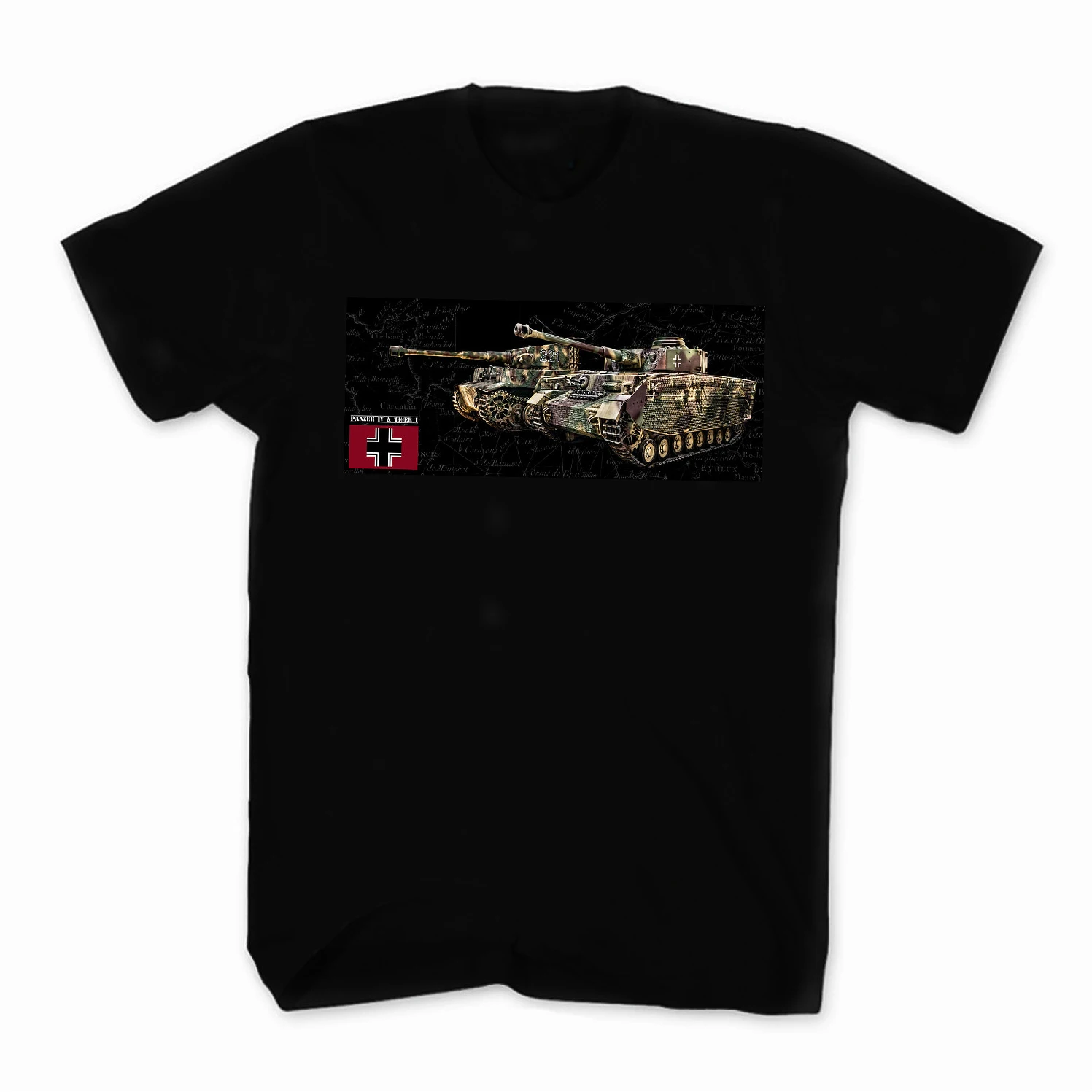 

Wehrmacht Panzer IV And Tiger Tanks T Shirt. New 100% Cotton Short Sleeve O-Neck Casual T-shirts Loose Top Size S-3XL