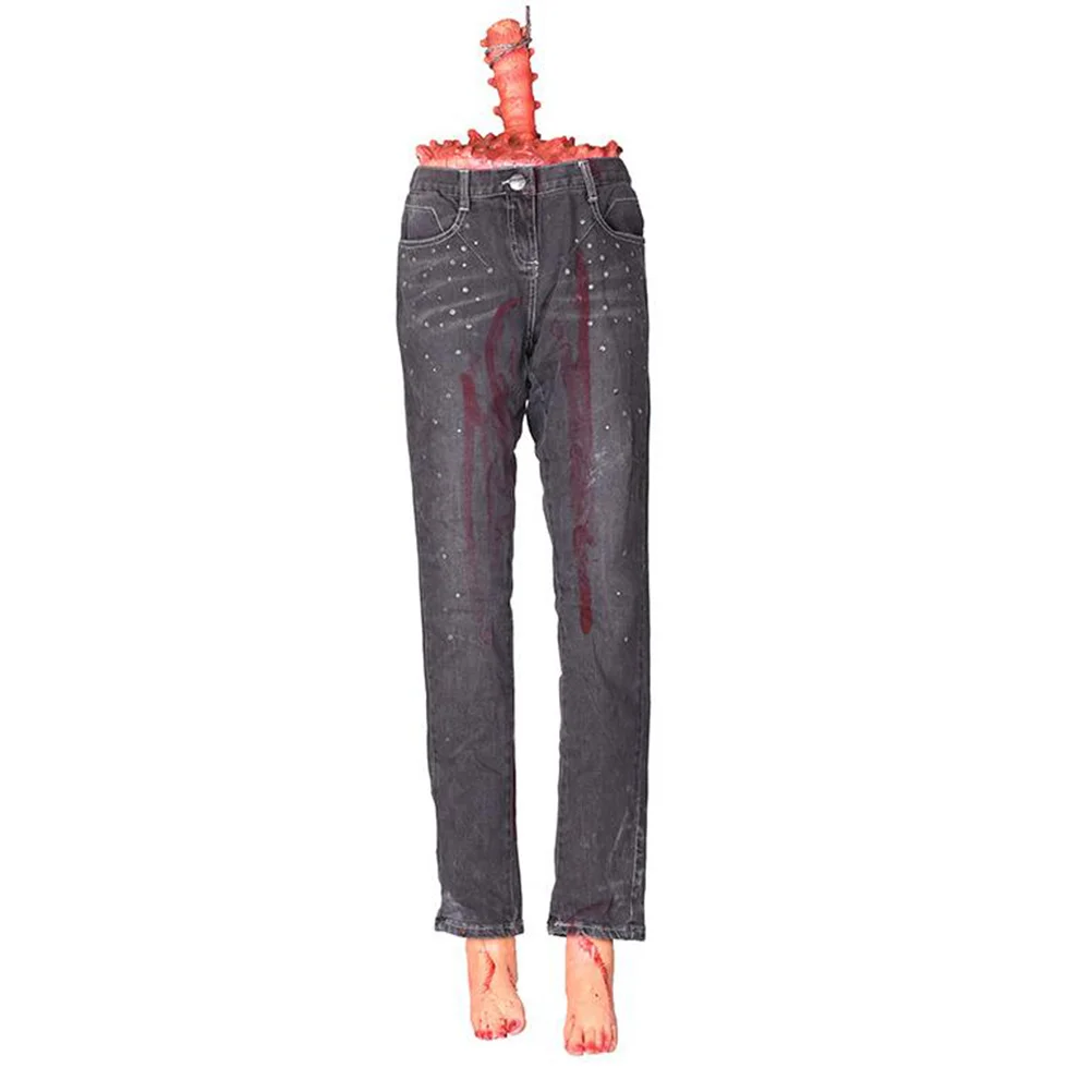 

1 Broken Leg Scary Disgusting Horror Lifelike Lower Body Part for Haunted House Secret Room