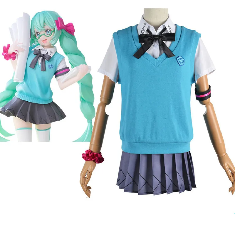 

Kawaii Anime Cos 16th Anniversary Miku Girl Jk Clothing Game Role-Playing Cosplay Performance Costume Halloween Stage Party Suit