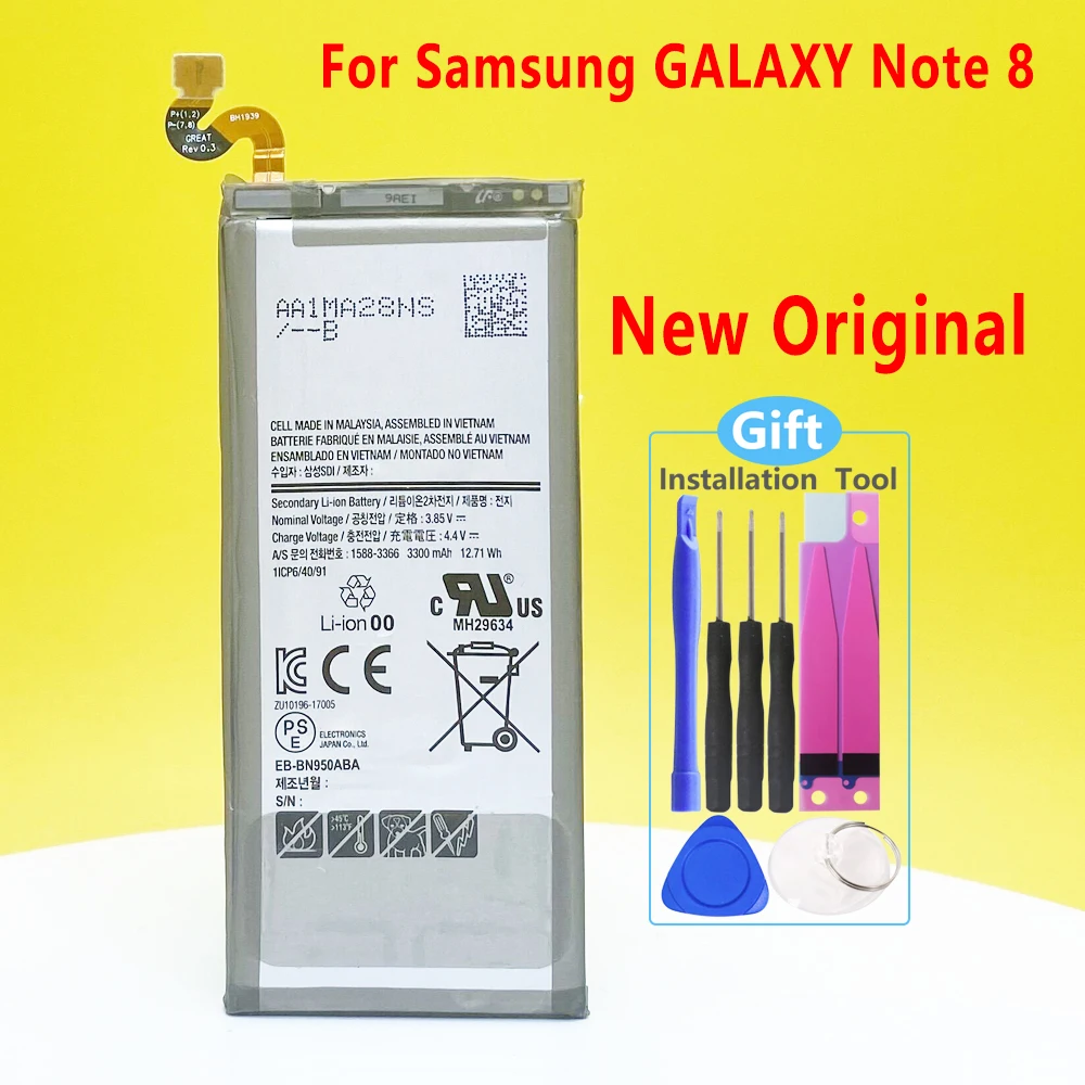Новинка, оригинальная Φ батарея для телефона Samsung GALAXY Note 8 N9500 N9508, EB-BN950ABA N950F/U N950A N950N