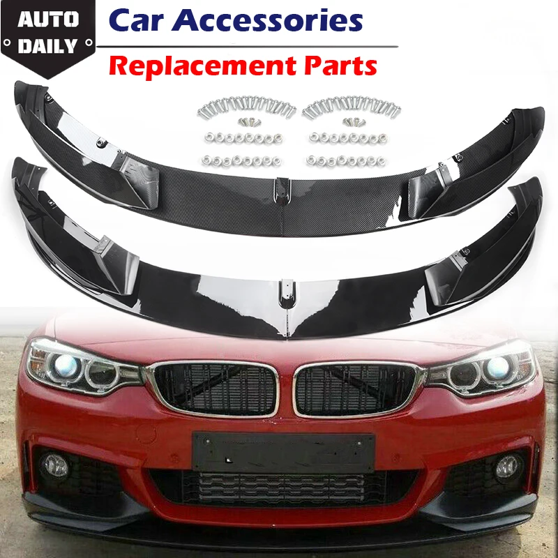 

Rhyming Front Bumper Splitter Spoiler Deflector Diffuser Guard Fit For BMW F32 F33 F36 4 Series 2014- 2020 M Sport Car Bady Kit
