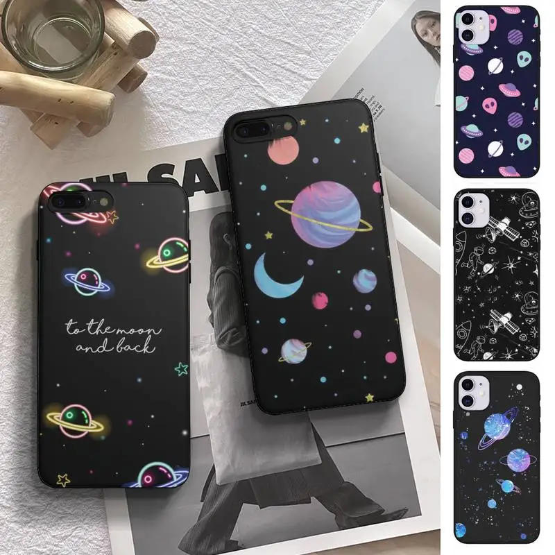 

Outer Space Planet Stars Moon Spaceship Phone Case Fundas Shell Cover For Samsung A51 A52 A71 A72 A80 A91 A20E A32 A31 A21 A11