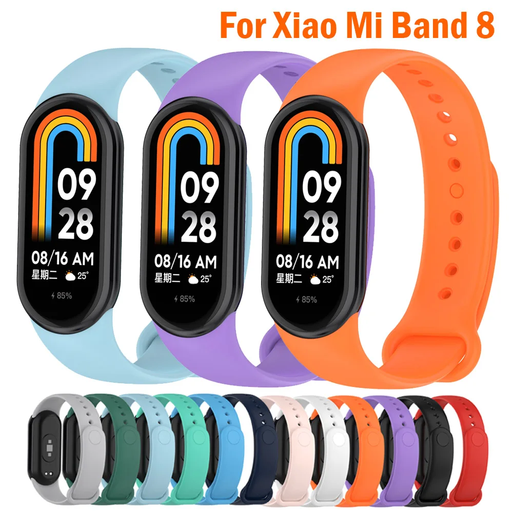 

Rubber Strap for Mi Band 8 Bracelet Xiaomi Mi Band 8 NFC Silicone Sport Strap Quick Release Correa Miband 8 SmartWatch Wristband