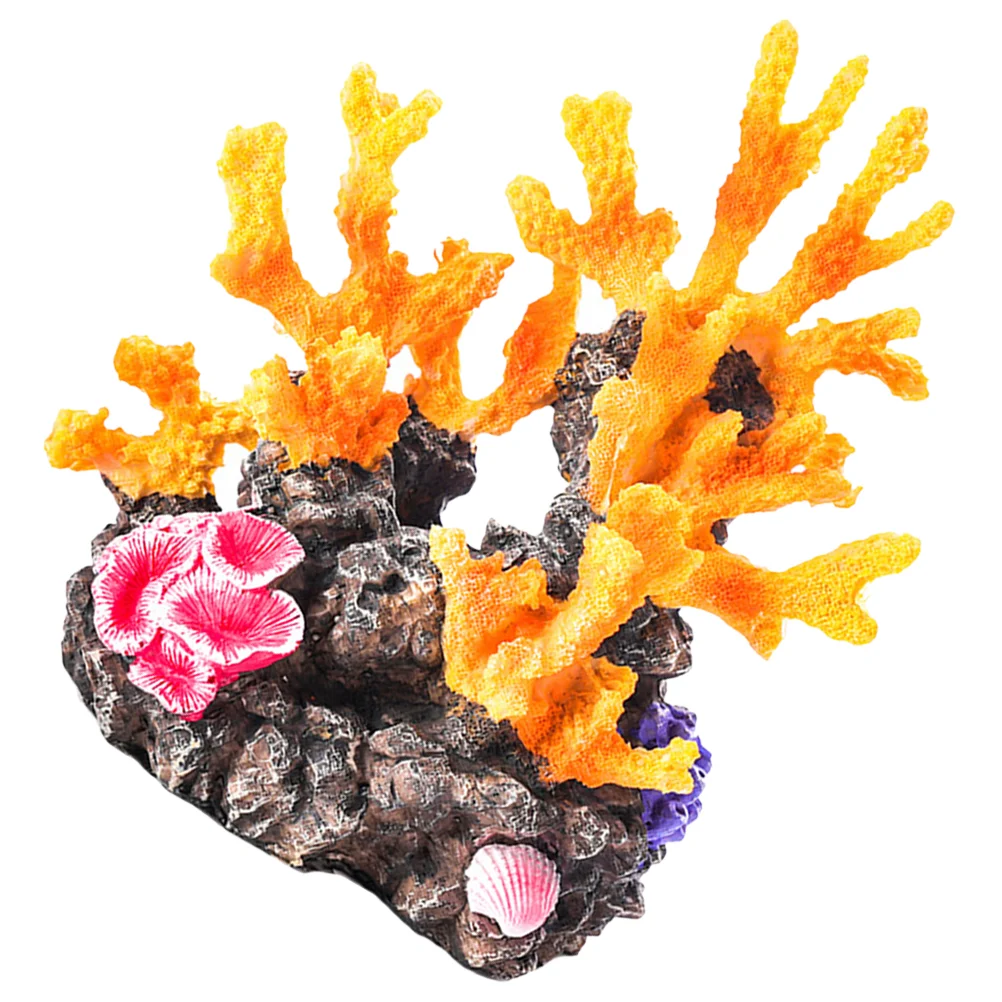

Simulated Coral Landscaping Betta Fish Tank Decorations Large Ornaments Aquarium Statue Resin Turtle Accessories Freshwater