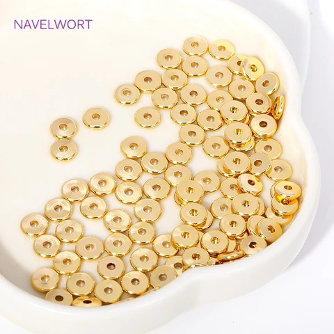 Разделители для бусин NAVELWORT золотые латунные 3/4/5/6 мм