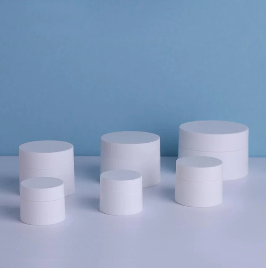 Белая пластиковая банка 50 г Оловянная Сыворотка для глаз образец крема эссенции