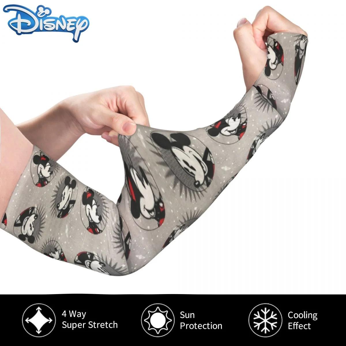 

2022 Summer New Disney Cartoon Ice Silk Sunscreen Arm Sleeves UV Protection Arm Guards Outdoor Sports Gloves Long for Men Women
