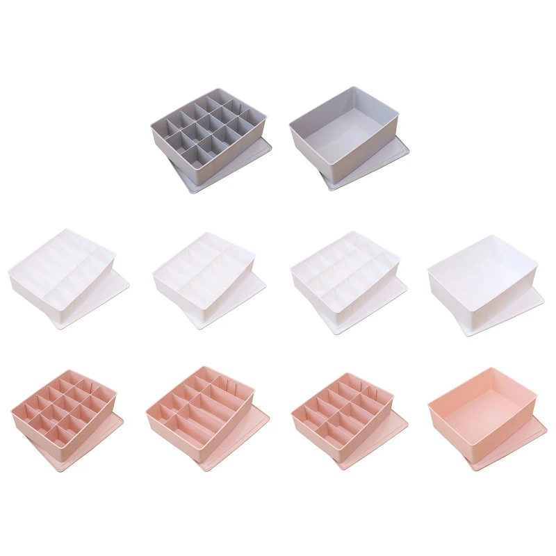 

1/10/15 Compartments Storage Box Plastic Divided Drawer Closet Organizer for Underwear Bra Scarves Socks Ties Holder