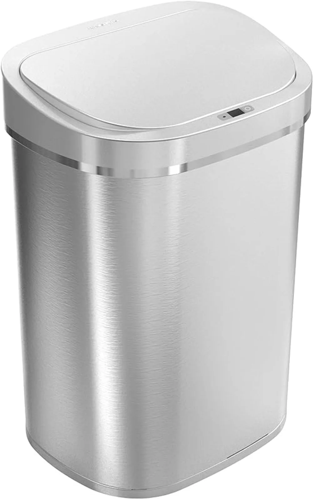 

NINESTARS DZT-80-35 Automatic Touchless Infrared Motion Sensor Trash Can,21 Gal 80L, Heavy Duty Stainless Steel Base Oval,Silver