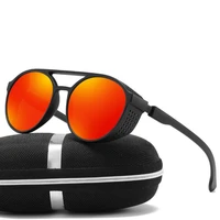 2022 new polarized sunglasses mens round frame sunglasses driving glasses outdoor fishing riding eyewear gafas de sol uv400
