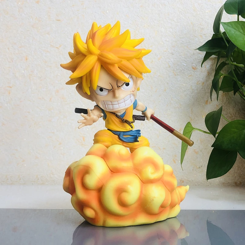 

Anime One Piece Figure Luffy Cos Goku Dragon Ball Action Figure Super Saiya