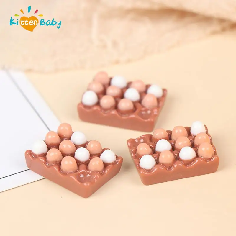 

6pcs 1:12 Dollhouse Miniature Eggs With Tray Kitchen Food Whole Carton of Eggs 6pcs MILK Model Kitchen Decoration Accessories