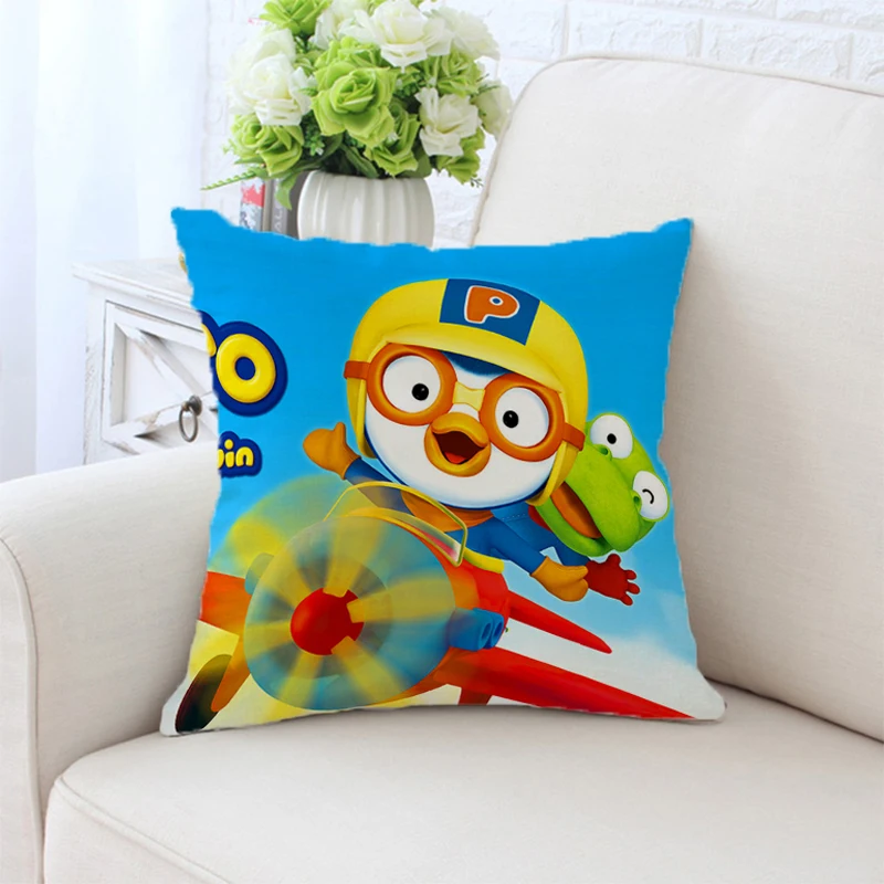 

Decorative Cushion Pillow Covers Pororos Cases Pillows Bed Sofa Pillowcases Throw Silk Cover Fall 45x45 Cushions Pillowcase Body